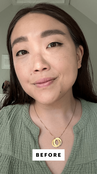 Lee before applying the Hera Sensual Nude Gloss