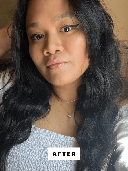 A selfie of Allure senior beauty editor Jesa Marie Calaor after using the GHD Wave